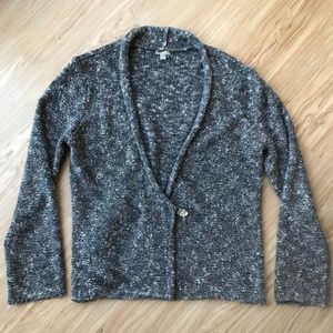 SALE J. Jill Marled Front Wrap One Button Cardigan